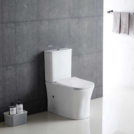 Modernes Stand-WC Keramik NIKKO niedriger Spülkasten