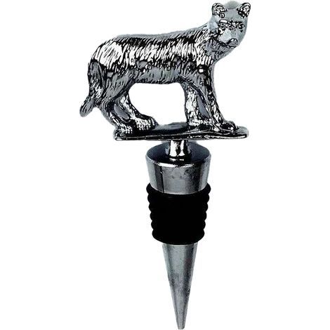 Weinverschluss in Hundeform – Zinklegierung und lebensmittelechtes Silikon – Für Rotwein- und Champagnerflaschen – 1 Stück (1/5)