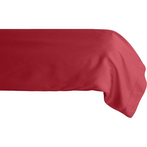 Taie de traversin rubis en percale de coton 80 fils 43 x 190 cm (1/2)