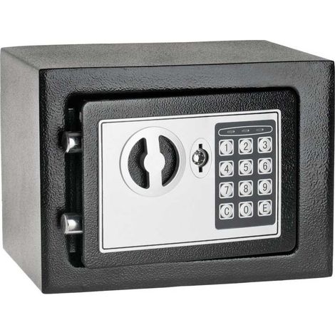 Trade Shop - DIGITALER STAHLTRESOR MIT TASTATUR UND SCHLÜSSEL ZUM MANUELLEN ÖFFNEN - (1/3)