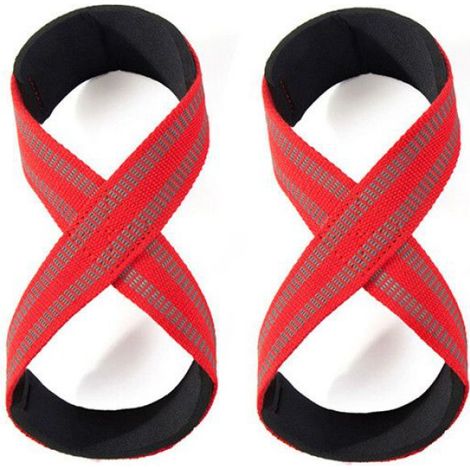 Support De Poignet - Figure 8 - Coton - Pour Halterophilie Et Traction - Taille L - 1 Paire