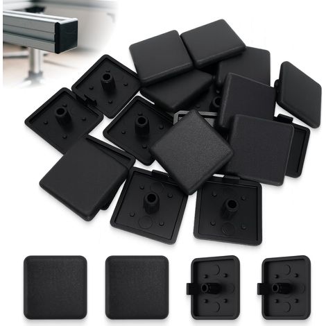 25 pièces 40x40 Capuchons de Protection profilé alu Plastique, Bouchons d'extrémité Tube carré Noir, Bouchon de Profil pour profilé alu, résistant à l'humidité Facile à Installer (1/5)