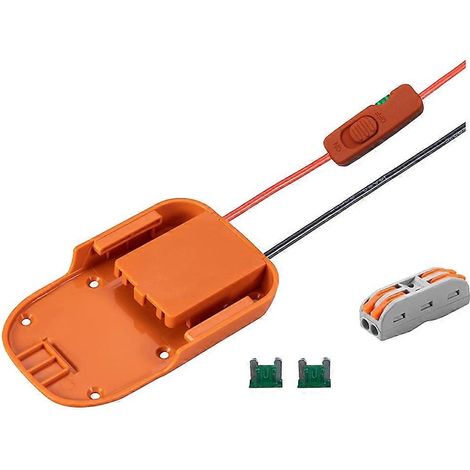 Kit adaptateur convertisseur de batterie 18 V pour outils électriques Ridgid et AEG avec fonctions de sécurité (1/5)
