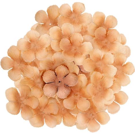 200 pétales de fleurs artificielles, accessoires pour la confection de paniers de demoiselles d'honneur et autres créations florales (fleurs de pêcher), idéales pour les mariages.-Yellow (1/5)