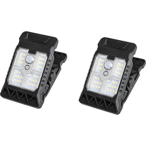 Lampe solaire LED à détecteur de mouvement, lampe de jardin étanche à pince, idéale pour le camping et l'éclairage domestique. (1/5)