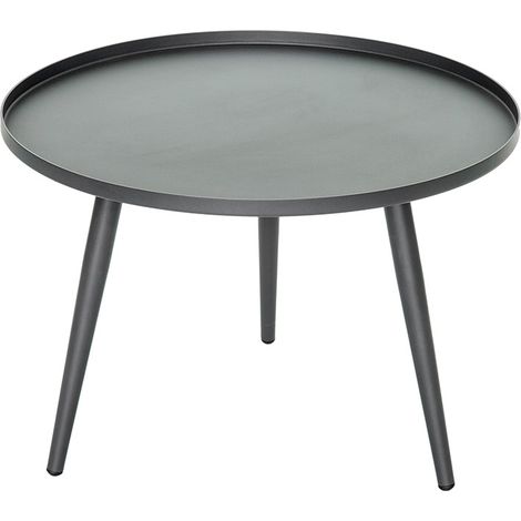 Table basse ronde semi gigogne Gris anthracite Ø 60x42 cm (1/4)