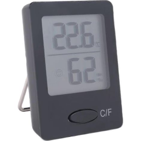 Hygromètre-thermomètre d'intérieur, thermomètre d'ambiance avec grand écran LCD, moniteur d'humidité pour la maison. (1/5)