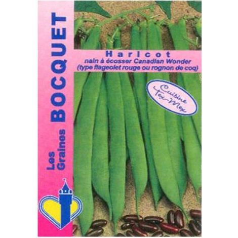 Haricot nain à écosser 'Canadian Wonder' le sachet de 150 graines (90g)