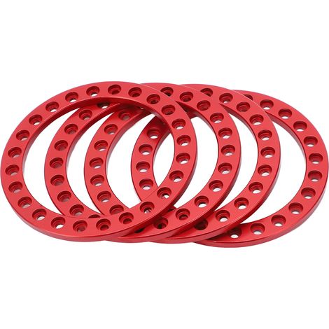 4-teiliger Beadlock-Außenring aus Aluminiumlegierung für 1,9-Zoll-Felgen, kompatibel mit VP-Naben, Rot (1/5)