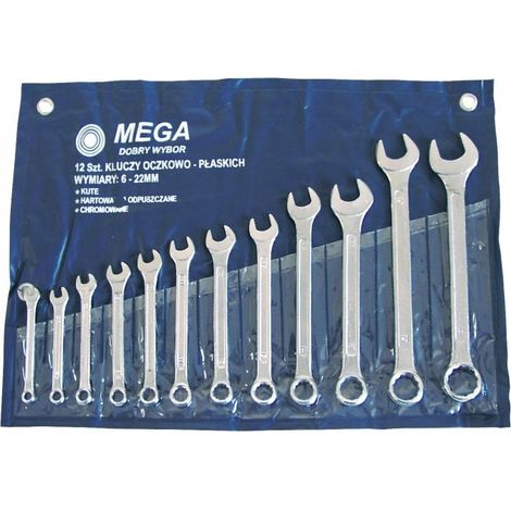 Chiavi mega 35112H cromate 12 pezzi 6-22 mm (1/3)