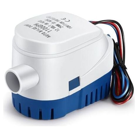 Pompes de Cale, Pompe de Cale Automatique 12V 1100GPH Pompe à Eau Liquide Silencieuse Automatique pour Pompe de Cale Marine Pompe à Eau pour Bateaux, étangs, Piscines (1/5)
