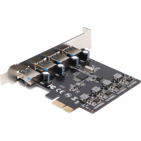 Carte d'extension PCI‑E vers USB 3.0, 4 ports SuperSpeed pour PC de bureau (1/5)