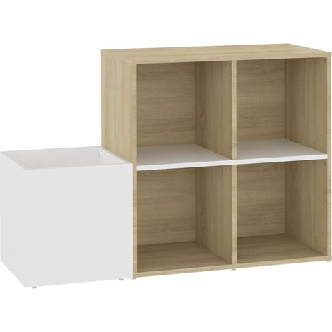 Maison Exclusive - Scarpiera Ingresso Bianco Rovere Sonoma 105x35,5x70 Multistrato