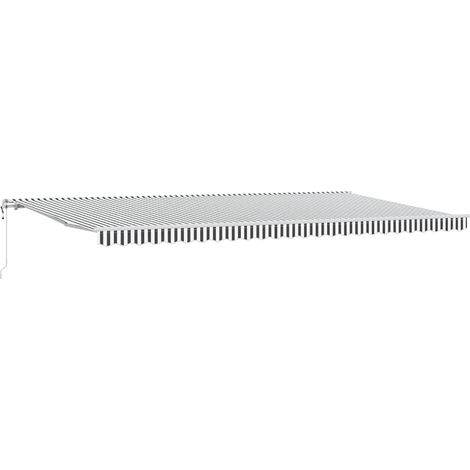 Maison Exclusive - Tenda Sole Retrattile Automatica 600x300 cm Antracite e Bianco (1/5)