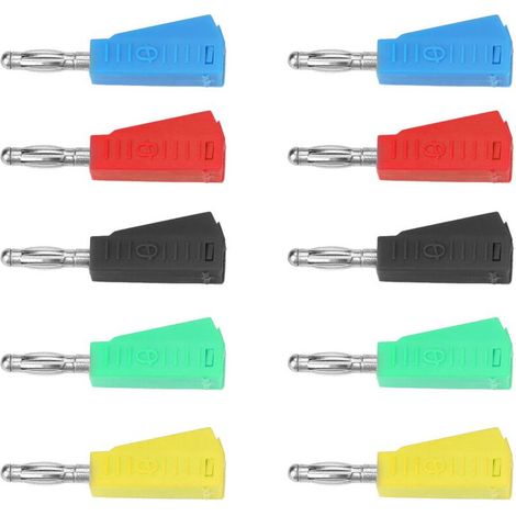 Fiche banane pour haut-parleur nickelage empilable technologie de pointe pour les salles de classe les industries les haut-parleurs et les laboratoires (1/5)