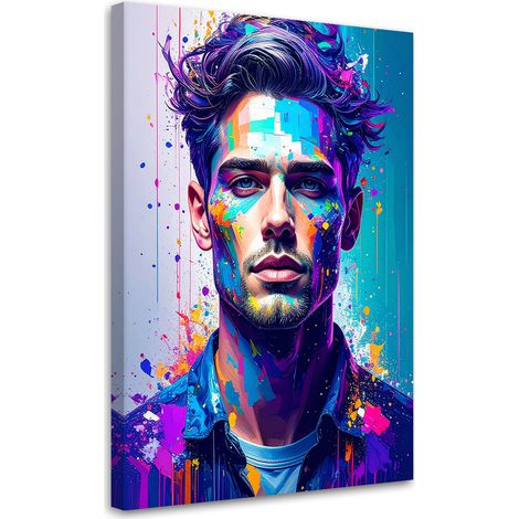 Wandbild Abstrakt Porträt eines Mannes 40x60 cm (1/5)