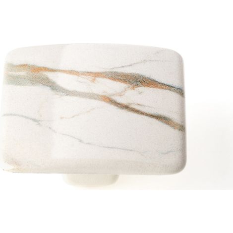 Bouton de meuble  Style décoratif  Fabriqué en Zamac  Fini Blanc - Jaune  Mesures 373719mm  Système de fixation  Comprend des vis M4  4 unités - talla