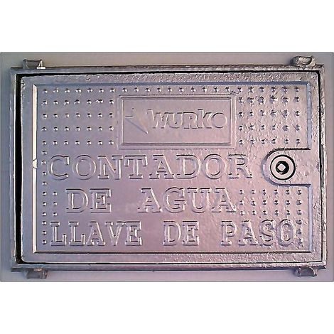 WURKO puerta contador 27x37 cm aluminio &43 llave , Puerta para contador de agua Fabricado en aluminio fundido 290 x 390 mm Para empotrar en pared Incluye llave están