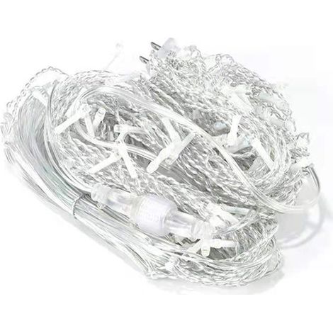 Lumineux Extérieur 5M 216 LED, Rideau Lumineux Intérieur, Rideau Lumineux Étanche, Chaîne Lumineuse de Jardin pour Salle de Décoration Intérieure et Extérieure pour Noël, Mariage, Fête (Blanc) (1/3)