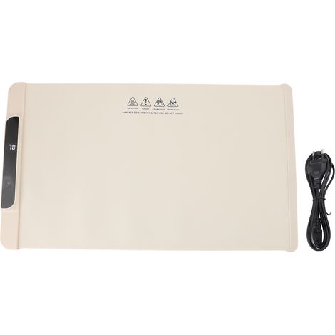 Tapis chauffant électrique en silicone pliable avec minuterie automatique, idéal pour les fêtes, les réunions et un usage quotidien. Prise UE 220 V. (1/5)