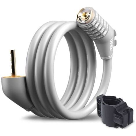 BUNTHAUS Lntyq Antivol Velo,Cadenas de velos Long 120cm x 12mm,Câble Antivol pour Vélo Scooter Motos Portail Vélo avec 5 Chiffres Intelligente Code et Vélo Poussette,Verrouillage à Vélo Antivol (1/3)