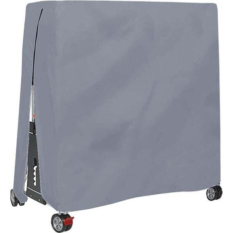 Housse Table Ping Pong Étanche, Protection Anti-UV et Vent, Fermeture Éclair, 165x70x185cm