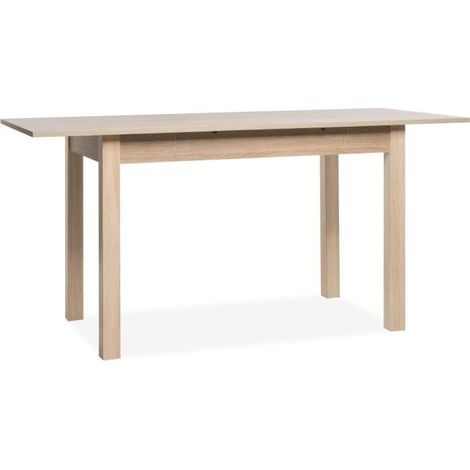 COBURG Table a manger extensible de 4 a 8 personnes classique decor chene - L 120-160 x l 70 cm (1/5)