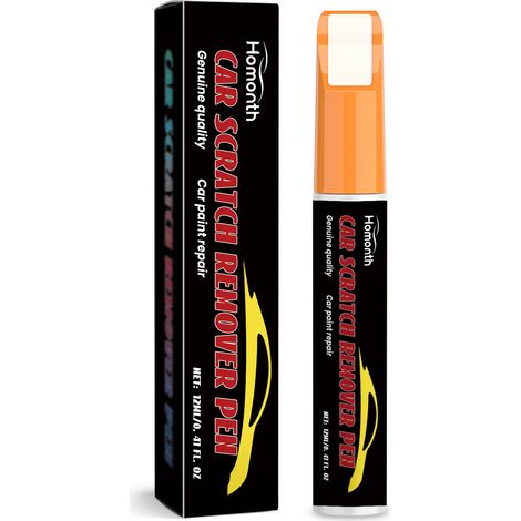 Stylo de retouche peinture HOMONTH pour rayures de voiture (12 ml), blanc nacré, idéal pour réparer et entretenir les rayures de peinture automobile. (1/5)
