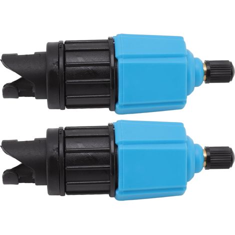 Lot 2 d'adaptateurs de gonflage à valve de pale, buses de rechange pour pompe à air, pour planche de surf et bateau, bleu (1/5)