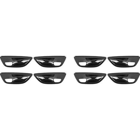 Juego de 8 piezas de embellecedores de fibra de carbono para las manijas interiores de las puertas del BMW Serie 5 F10 (2011-2016).