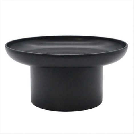Plateau Décoratif Rond Noir et Blanc pour Cosmétiques, Parfums et Fruits, Plateau en ABS pour Maquillage et Rangement, Support de Présentation Élégant pour Salle de Bain, Chambre ou Cuisine, Lot de 1 (1/5)