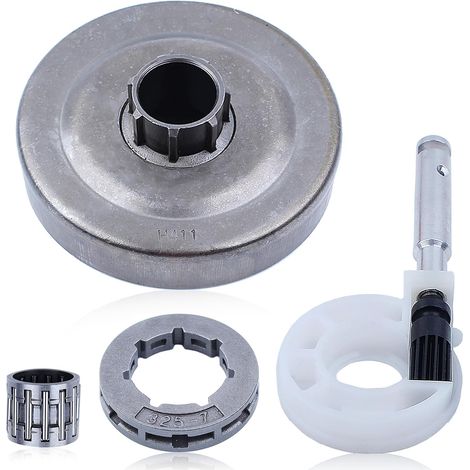 Ensemble pignon de tambour d'embrayage 325"-7T pour tronçonneuses Husqvarna 55, 55 Rancher et 51, avec pompe à huile et roulement à aiguilles (1/5)