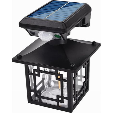 TrAdE Shop Traesio - Luce Solare Da Esterno Sensore Movimento Ip65 Lampada Da Parete Giardino Cortile -