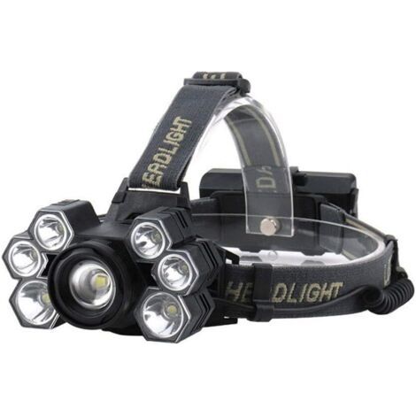Powerful USB Rechargeable Headlamp, 7 LED Headlamp, Head Torch, Flashlight, Waterproof Lantern (1/5)