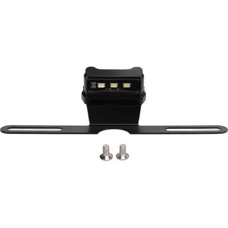 Motorrad-Kennzeichenbeleuchtung, blaue LED mit Universalhalterung für Auto, LKW, Anhänger, Wohnmobil, 12 V, schwarzes Gehäuse (1/5)