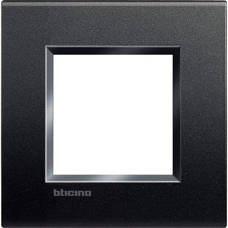 Plaque carrée Livinglight Anthracite 2 modules LNA4802AR