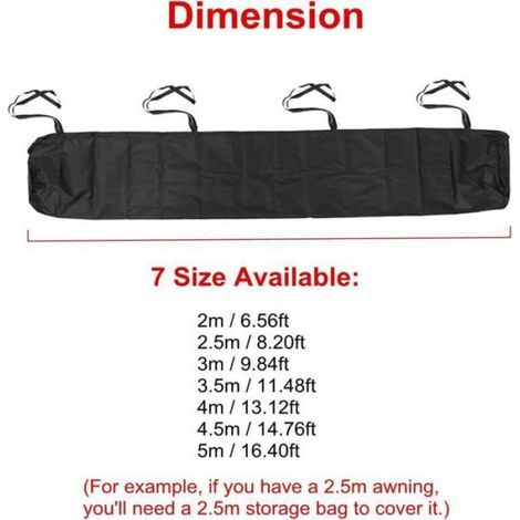 Protecteur De Couverture d'Auvent Anti-Poussière, Housse De Auvent Pare Soleil Sac De Protection pour Store Banne, avec C (1/4)