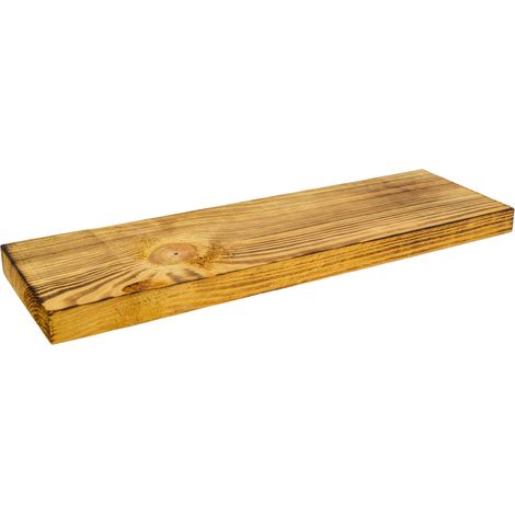 neue Holzplanke Mittel geflammt 50cm x 14,5cm Holzstärke 3cm aus Nadelholz (1/5)