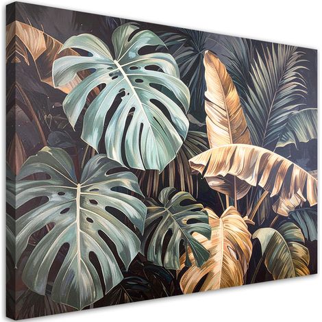 Stampe su Tela Foglie di monstera giungla natura piante 30x20 (1/5)