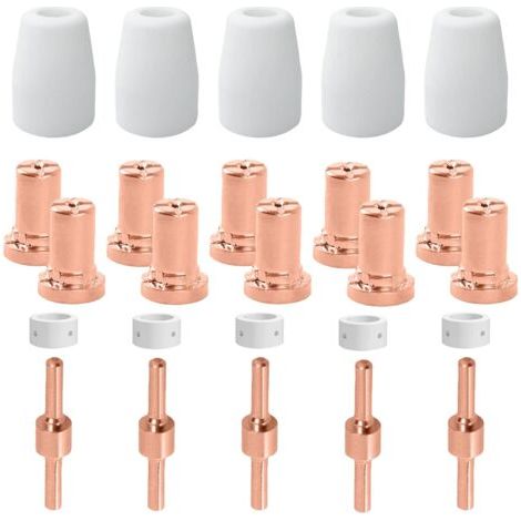 Decoupeur Plasma Buse Consommables Parkside Tip Buse Plasma Decoupe Electrode Tip Buse Consommable pour Cut 30 40 50 (25 pièces)
