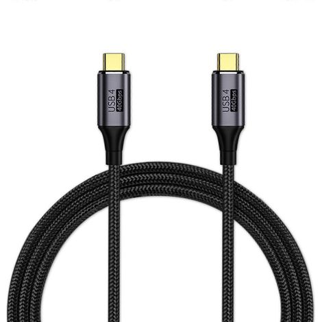 Câble USB-C 40Gbps 8K 60Hz Charge Rapide 100W Transfert Données pour PC Portable Tablette 0.8m (1/4)