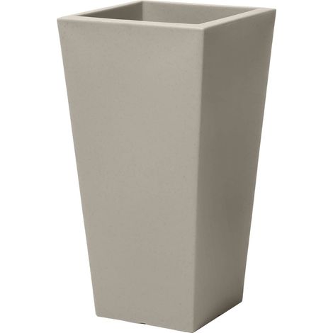 Step2 Tremont Pot De Fleur - Carré Et Grand - Béton - 38,1 X 38,1 X 71,1 Cm Jardinière Balcon Léger Et Facile À Déplacer - Plastique Rotomoulé (1/5)