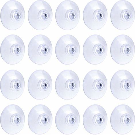 Lot de 20 ventouses Transparentes Ventouse en Plastique PVC de 3 cm sans Crochets pour la décoration et l'organisation (1/4)