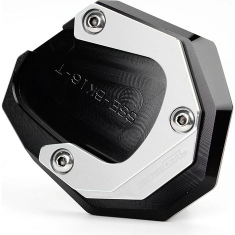 (Argent - K1600GTL) Compatible avec BMW K1600B, K1600GT et K1600GTL (2017-2023) (Non compatible avec les modèles 2011-2016) Béquille latérale de moto CNC avec porte-clés maxpower (1/4)