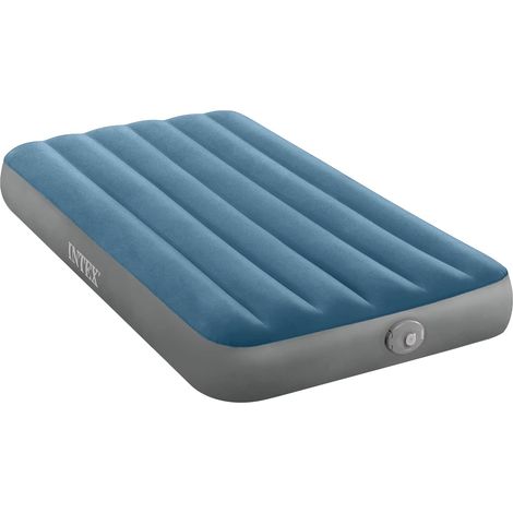 Cama de aire con bomba  Azul oscuro y gris 99 x 191 x 25 cm INTEX