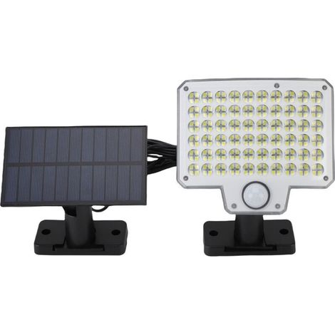 Capteur de mouvement de lumière extérieure solaire 3000LM 240 LED IP65 mur alimenté par pluie avec télécommande pour arrière-cour de Patio de Garage (1/4)