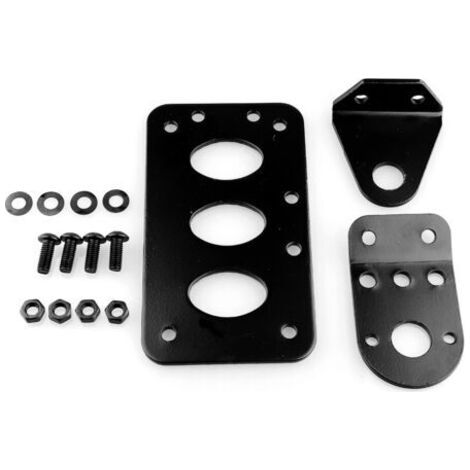 Schwarze Motorrad-Rückleuchte, Bremslicht, Kennzeichenhalterung, seitliche Metallhalterung
