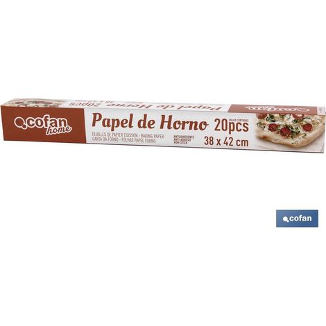 Fogli di carta da forno 20 pz 38 x 42 cm con rivestimento antiaderente