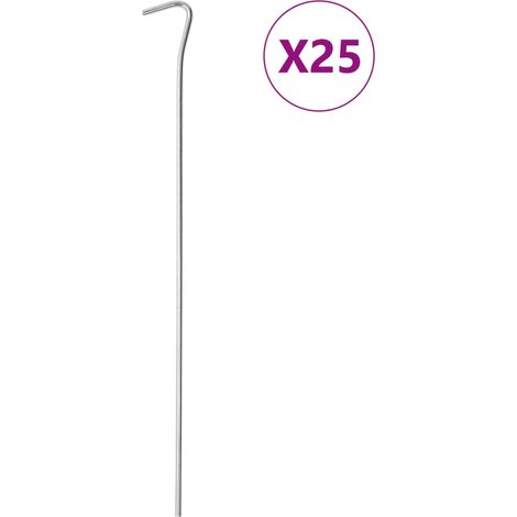 Zeltheringe 25 Stk. 30 cm Ø4 mm Verzinkter Stahl