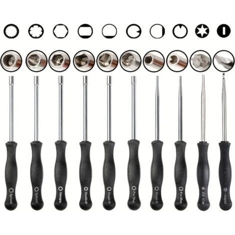 Juego de 10 destornilladores para ajuste de carburador para limpieza y reparación de motores - Compatible con la mayoría de motores (1/5)